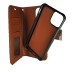 Apple iPhone 11 Pro Magnetic Detachable Leather Wallet Case Brown