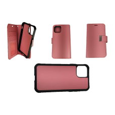 Apple iPhone 11 Pro Magnetic Detachable Leather Wallet Case Pink