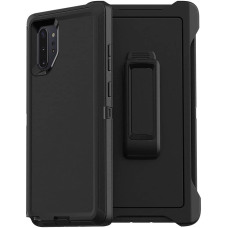 Samsung Galaxy Note 10 Plus Defender Style Rugged Case Cover With Belt Clip	