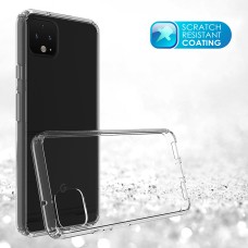 Google Pixel 4 XL Shock Proof Crystal Hard Back and Soft Bumper TPC Case Smoke