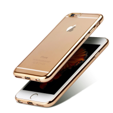 Apple iPhone 6 Plus, 6s Plus ONLY Plated Colored Bumper Soft TPU Case Gold