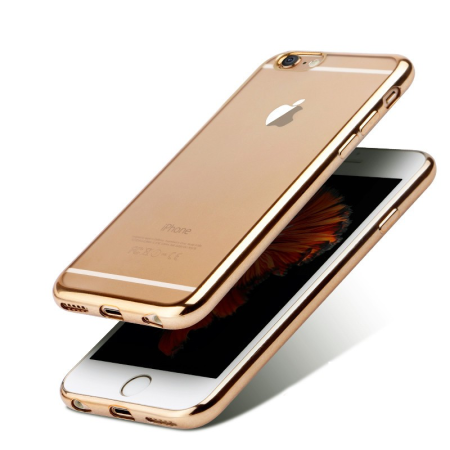 Apple iPhone 6/6s ONLY Plated Colored Bumper Soft TPU Case Gold