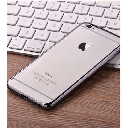 Apple iPhone 6/6s ONLY Plated Colored Bumper Soft TPU Case Silver