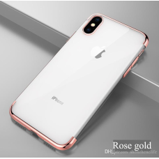 Apple iPhone 7 , 8  ONLY Plated Colored Bumper Soft TPU Case Rose Gold