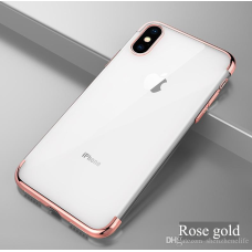 Apple iPhone XR Plated Colored Bumper Soft TPU Case Rose Gold	