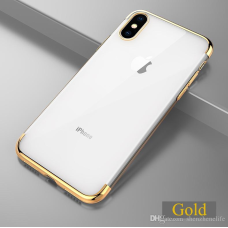 Apple iPhone 7 Plus, 8 Plus ONLY Plated Colored Bumper Soft TPU Case GOLD