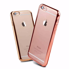 Apple iPhone 6/6s ONLY Plated Colored Bumper Soft TPU Case Rose Gold