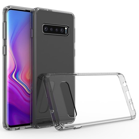 Samsung Galaxy S10e Shock Proof Crystal Hard Back and Soft Bumper TPC Case Smoke