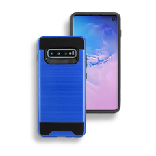 Samsung Galaxy S10 Metal Brush Case Hot Blue