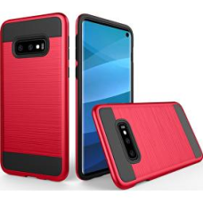 Samsung Galaxy S10e Metal Brush Case Red