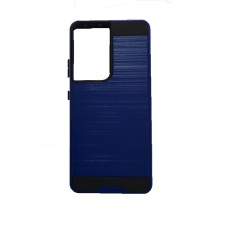 Samsung Galaxy S21 Ultra Metal Brush Case Blue