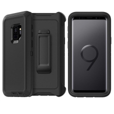 Samsung Galaxy S9  Defender Style Rugged Case Cover With Belt Clip	