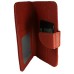 4.5 to 5.0 Inch Universal Protective Cover 360-degree Rotating Mercury Wallet Case Red