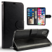 Apple iPhone 12 Pro Max Leather Wallet Case Black